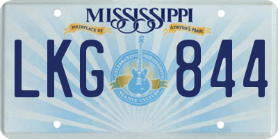 MS license plate LKG844