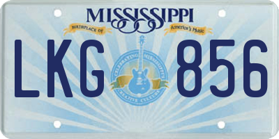 MS license plate LKG856