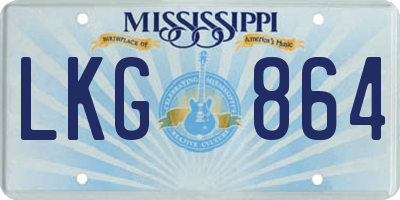 MS license plate LKG864