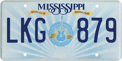 MS license plate LKG879