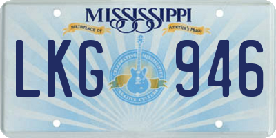 MS license plate LKG946