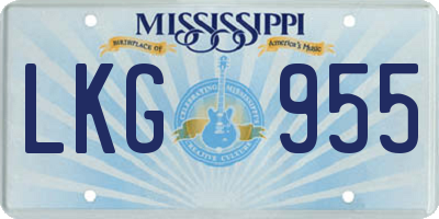 MS license plate LKG955