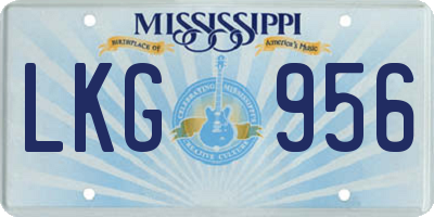 MS license plate LKG956