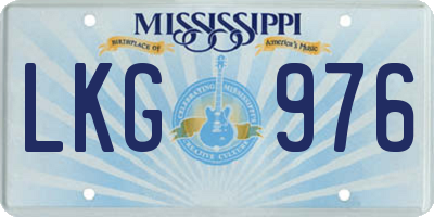 MS license plate LKG976