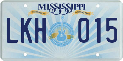 MS license plate LKH015