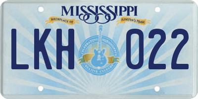 MS license plate LKH022