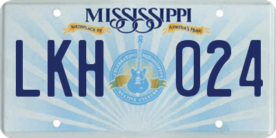 MS license plate LKH024
