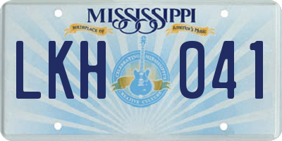 MS license plate LKH041