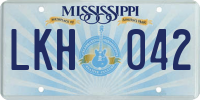 MS license plate LKH042