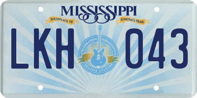 MS license plate LKH043