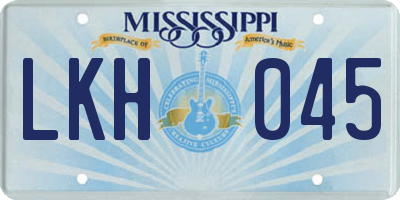 MS license plate LKH045