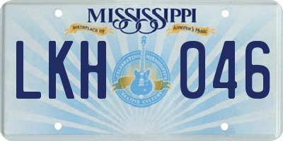 MS license plate LKH046