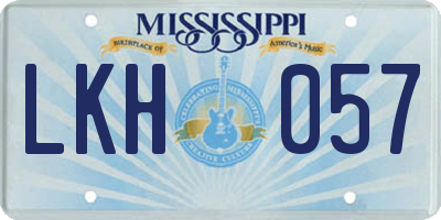 MS license plate LKH057