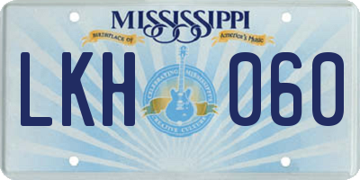 MS license plate LKH060