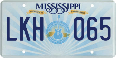 MS license plate LKH065