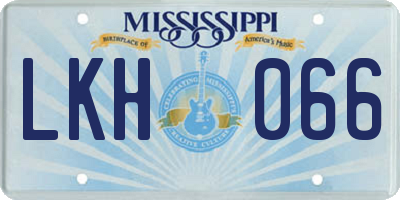 MS license plate LKH066