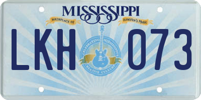 MS license plate LKH073