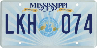 MS license plate LKH074