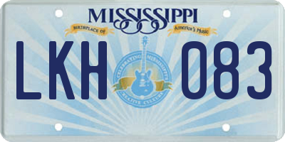 MS license plate LKH083