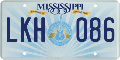 MS license plate LKH086
