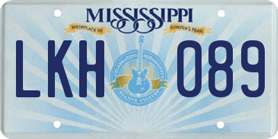 MS license plate LKH089