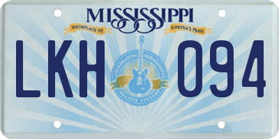 MS license plate LKH094