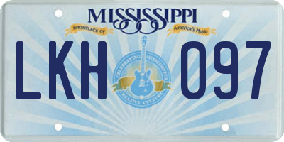 MS license plate LKH097