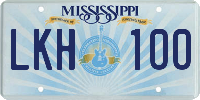 MS license plate LKH100