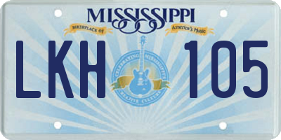 MS license plate LKH105