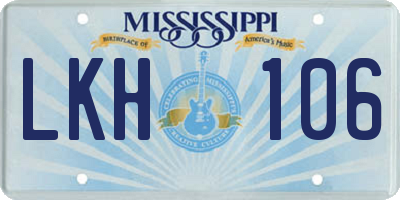 MS license plate LKH106
