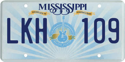 MS license plate LKH109