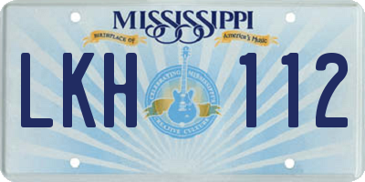 MS license plate LKH112