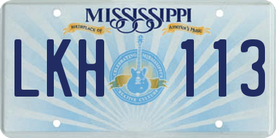 MS license plate LKH113