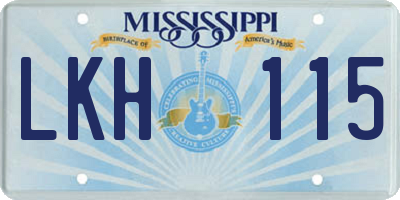 MS license plate LKH115