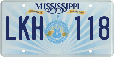 MS license plate LKH118