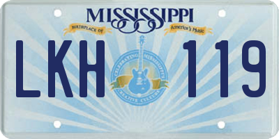 MS license plate LKH119