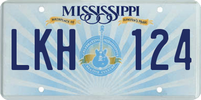 MS license plate LKH124