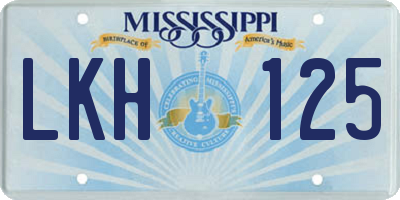 MS license plate LKH125