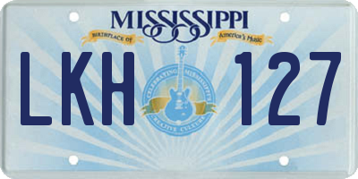 MS license plate LKH127