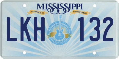 MS license plate LKH132
