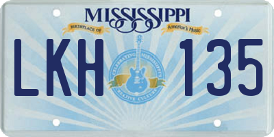 MS license plate LKH135