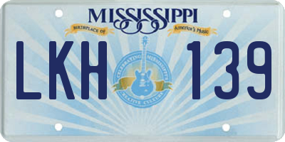 MS license plate LKH139