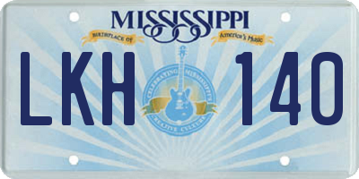 MS license plate LKH140