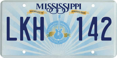 MS license plate LKH142