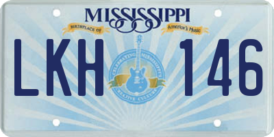 MS license plate LKH146