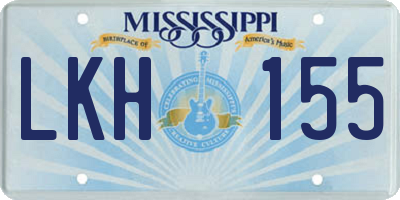 MS license plate LKH155