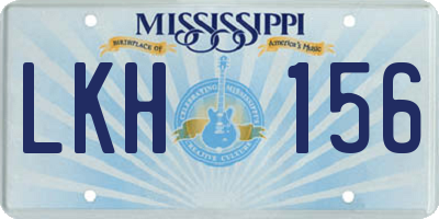 MS license plate LKH156