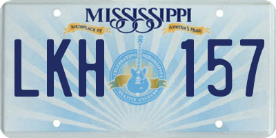 MS license plate LKH157