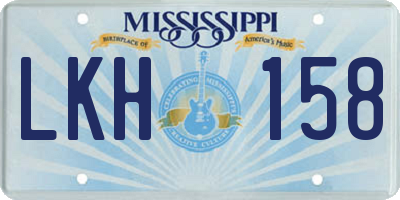MS license plate LKH158