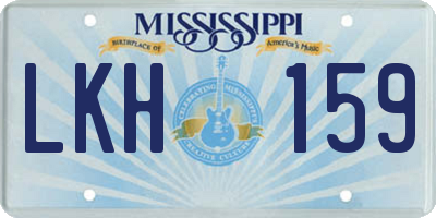 MS license plate LKH159
